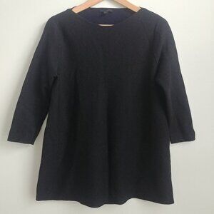 COS black wool knit swing top sweater Large